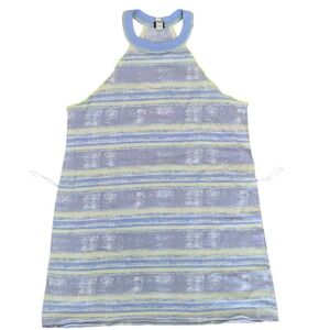 Y2K Free People "We The Free"‎ Graphic T Shirt Light Blue Tie Dye Size Small